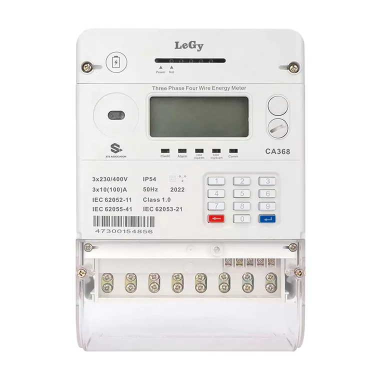 Tres Phase Keypad Prepaid Energy Meter